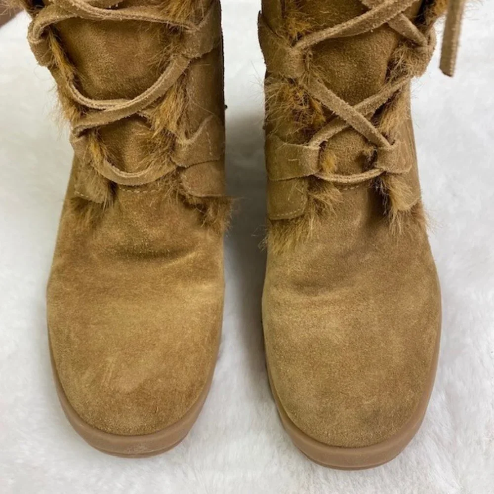 Steve Madden Alaskan Suede Wedge Boots, size 6.5‎ - Picture 2 of 10